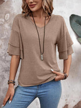 Load image into Gallery viewer, V-Neck Half Sleeve Blouse