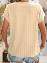 Load image into Gallery viewer, Textured Round Neck Short Sleeve Top