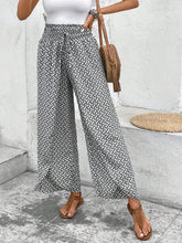 Load image into Gallery viewer, Tied Printed Wide Leg Pants