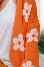 Load image into Gallery viewer, Flower Open Front Long Sleeve Cardigan