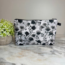 Load image into Gallery viewer, Pouch - Floral Grey Black Shadow