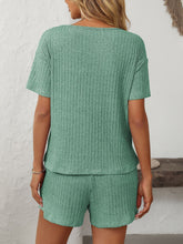 Load image into Gallery viewer, Mandy V-Neck Short Sleeve Top and Shorts Set