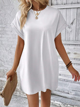 Load image into Gallery viewer, Round Neck Short Sleeve Mini Dress