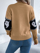 Load image into Gallery viewer, Ghost Round Neck Long Sleeve Sweater