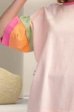 Load image into Gallery viewer, Color Block Round Neck Half Sleeve T-Shirt