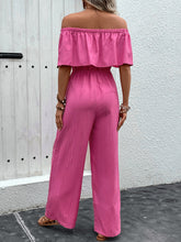 Load image into Gallery viewer, Off-Shoulder Wide Leg Jumpsuit