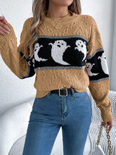 Load image into Gallery viewer, Ghost Round Neck Long Sleeve Sweater