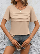 Load image into Gallery viewer, Round Neck Short Sleeve Top