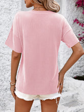 Load image into Gallery viewer, V-Neck Dropped Shoulder T-Shirt