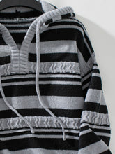 Load image into Gallery viewer, Drawstring Striped Long Sleeve Hooded Sweater
