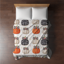 Load image into Gallery viewer, Blanket Halloween #31 - Bow Pumpkin - PREORDER ends 7/25