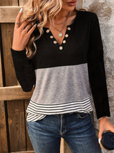Load image into Gallery viewer, Notched Long Sleeve T-Shirt