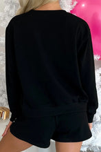 Load image into Gallery viewer, MERRY Sequin Round Neck Long Sleeve Top and Shorts Set