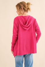 Load image into Gallery viewer, And The Why Full Size Thermal Hooded Open Front Cardigan with Pockets