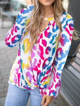 Load image into Gallery viewer, Cutout Round Neck Long Sleeve T-Shirt