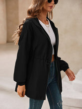 Load image into Gallery viewer, Ivy Lane Outdoor Waterproof Long Sleeve Hooded Windbreaker