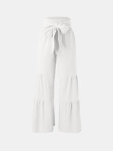 Load image into Gallery viewer, Tied Ruched Wide Leg Pants