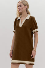 Load image into Gallery viewer, Oh Frill Contrast Trim Johnny Collar Short Sleeve Mini Dress