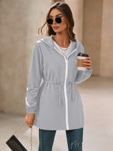 Load image into Gallery viewer, Ivy Lane Outdoor Waterproof Long Sleeve Hooded Windbreaker