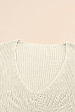Load image into Gallery viewer, V-Neck Drop Shoulder Sweater