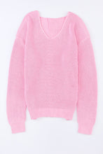 Load image into Gallery viewer, V-Neck Drop Shoulder Sweater