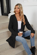 Load image into Gallery viewer, Pocketed Open Front Long Sleeve Cardigan