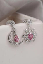 Load image into Gallery viewer, 2 Carat Moissanite 925 Sterling Silver Moon & Star Earrings