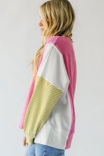 Load image into Gallery viewer, Exposed Seam Contrast Long Sleeve Sweatshirt