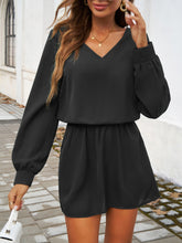 Load image into Gallery viewer, Cutout V-Neck Long Sleeve Mini Dress