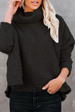 Load image into Gallery viewer, Fuzzy Turtleneck Long Sleeve Sweatshirt