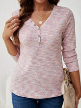 Load image into Gallery viewer, V-Neck Long Sleeve T-Shirt
