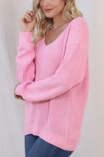 Load image into Gallery viewer, V-Neck Drop Shoulder Sweater
