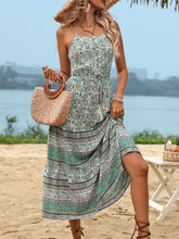 Load image into Gallery viewer, Tassel Printed Spaghetti Strap Dress