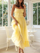 Load image into Gallery viewer, Devine Frill Ruffled Hem Midi Cami Dress