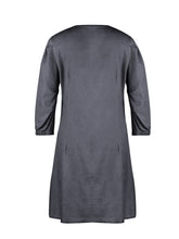 Load image into Gallery viewer, Full Size V-Neck Half Sleeve Denim Dress