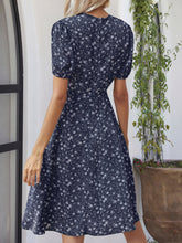Load image into Gallery viewer, Printed V-Neck Short Sleeve Dress