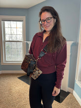 Load image into Gallery viewer, The Roni Nylon Crossbody - Animal Print Black & Caramel