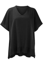 Load image into Gallery viewer, Slit V-Neck Half Sleeve Knit Top
