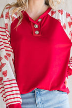 Load image into Gallery viewer, Heart Printed Round Neck Long Sleeve T-Shirt