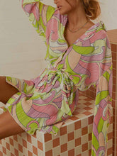 Load image into Gallery viewer, Tied Button Up Long Sleeve Dress