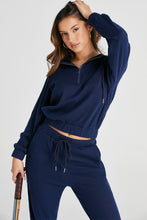 Load image into Gallery viewer, Drawstring Half Zip Hoodie and Joggers Active Set