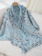 Load image into Gallery viewer, Fringe Open Front Half Sleeve Poncho