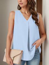 Load image into Gallery viewer, Full Size Ruched V-Neck Tank