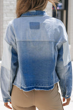 Load image into Gallery viewer, Distressed Button Up Drop Shoulder Denim Jacket