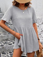 Load image into Gallery viewer, Round Neck Short Sleeve Blouse