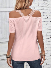 Load image into Gallery viewer, Full Size Lace Detail Short Sleeve T-Shirt