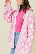 Load image into Gallery viewer, Geometric Open Front Long Sleeve Cardigan