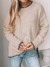Load image into Gallery viewer, Round Neck Long Sleeve Sweater