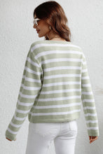 Load image into Gallery viewer, Striped Button Down Long Sleeve Cardigan