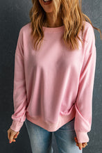 Load image into Gallery viewer, Round Neck Dropped Shoulder Sweatshirt